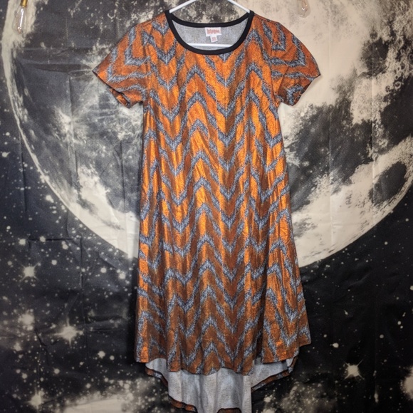 New LuLaRoe Perfect T Shirt A Line Sz 2XS Black Gold Floral Pull On Womens LL9i